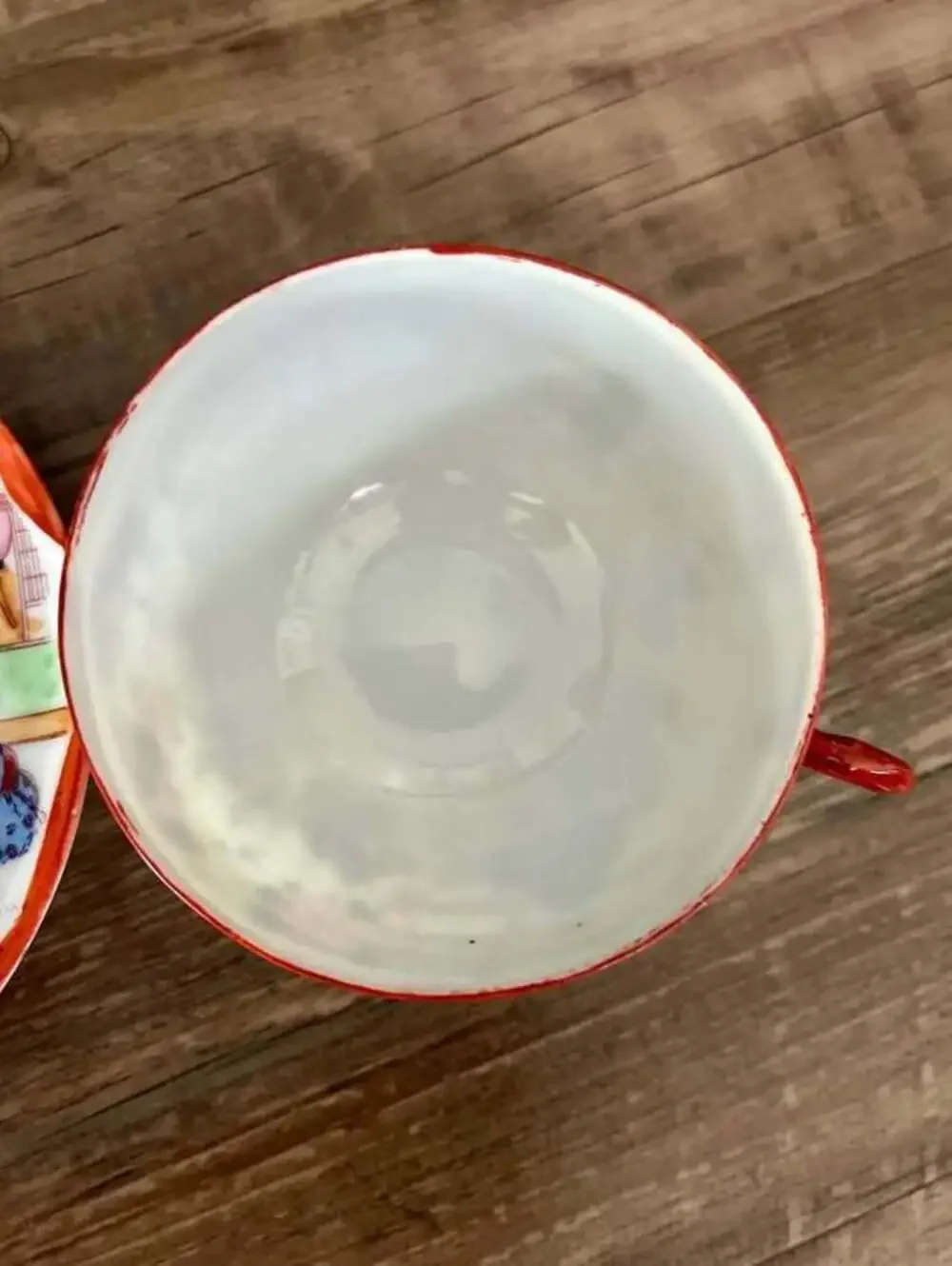 Vintage Japanese Kutani Porcelain Teacup and Saucer Set